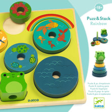 Djeco Puzz & Stack Rainbow Wooden Puzzle