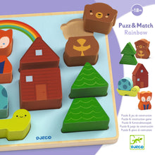 Djeco Puzz & Match Rainbow Wooden Puzzle