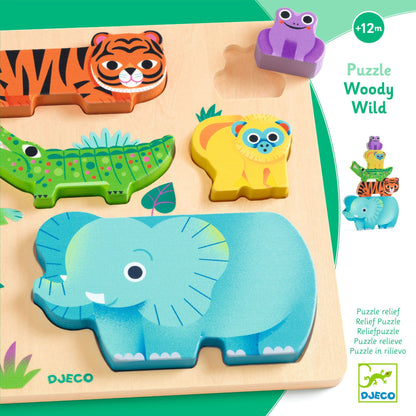 Djeco Woodywild Wooden Puzzle