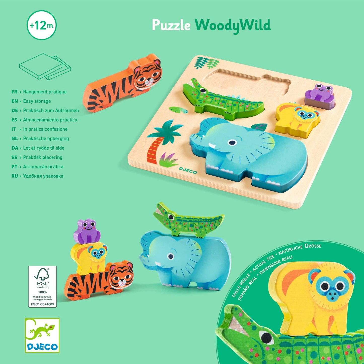 Djeco Woodywild Wooden Puzzle