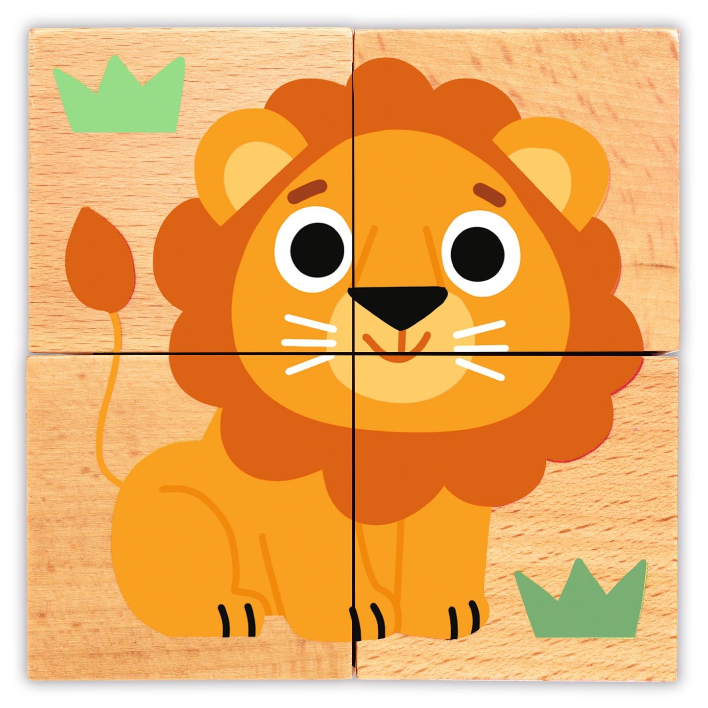 Djeco Wild & Co Wooden Blocks Puzzles