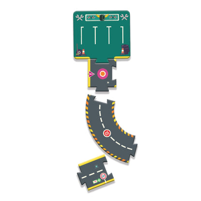 Djeco Crazy Motors City Circuit- Giant Puzzle - 26 Pcs