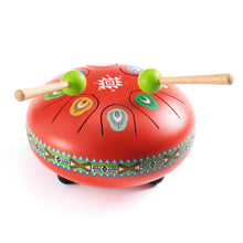 Djeco Red Metal Tongue Drum – 8 Notes Animambo