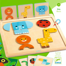 Djeco GeoBasic Wooden Magnetic Game