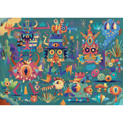 Djeco Magic Puzzle Monster Party - 50 Pcs