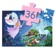 Djeco The Fairy And The Unicorn -  36 pcs Silhouette Puzzles