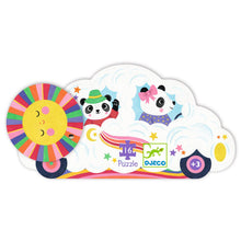 Djeco Cloud Car - 16 Pcs Silhouette Puzzles