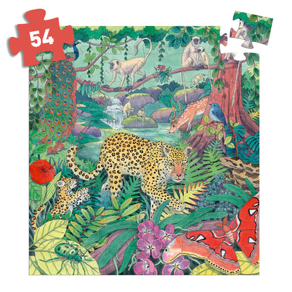 Djeco Indian Jungle - 54 Pcs Silhouette Puzzles