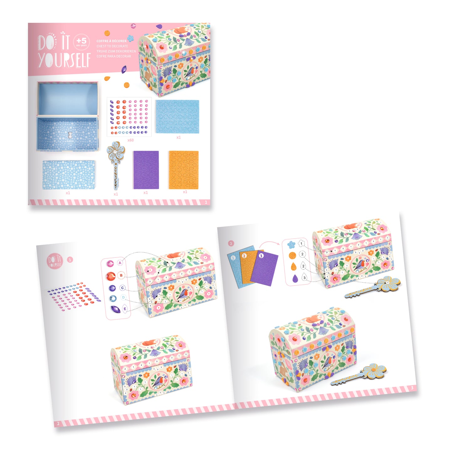 Djeco DIY Chest To Decorate Precious Treasure