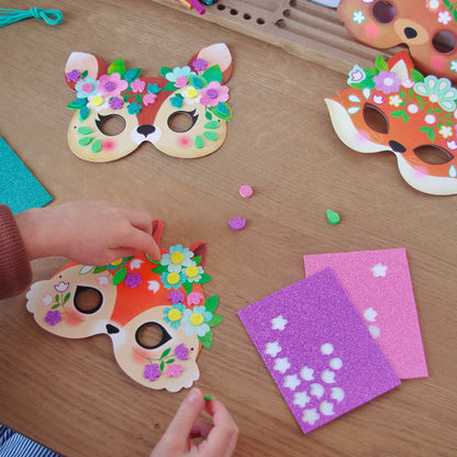 Djeco DIY Masks To Decorate Forest Animals Mosaics & Stickers
