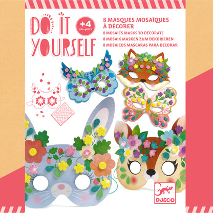 Djeco DIY Masks To Decorate Forest Animals Mosaics & Stickers