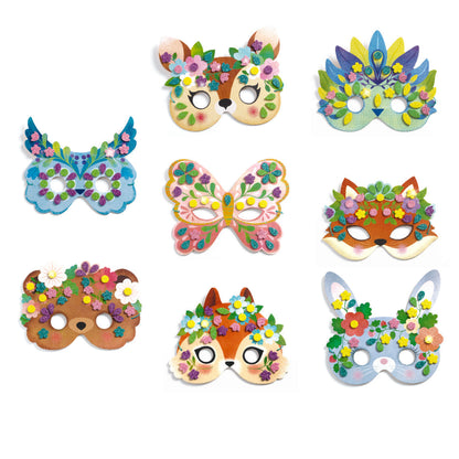 Djeco DIY Masks To Decorate Forest Animals Mosaics & Stickers