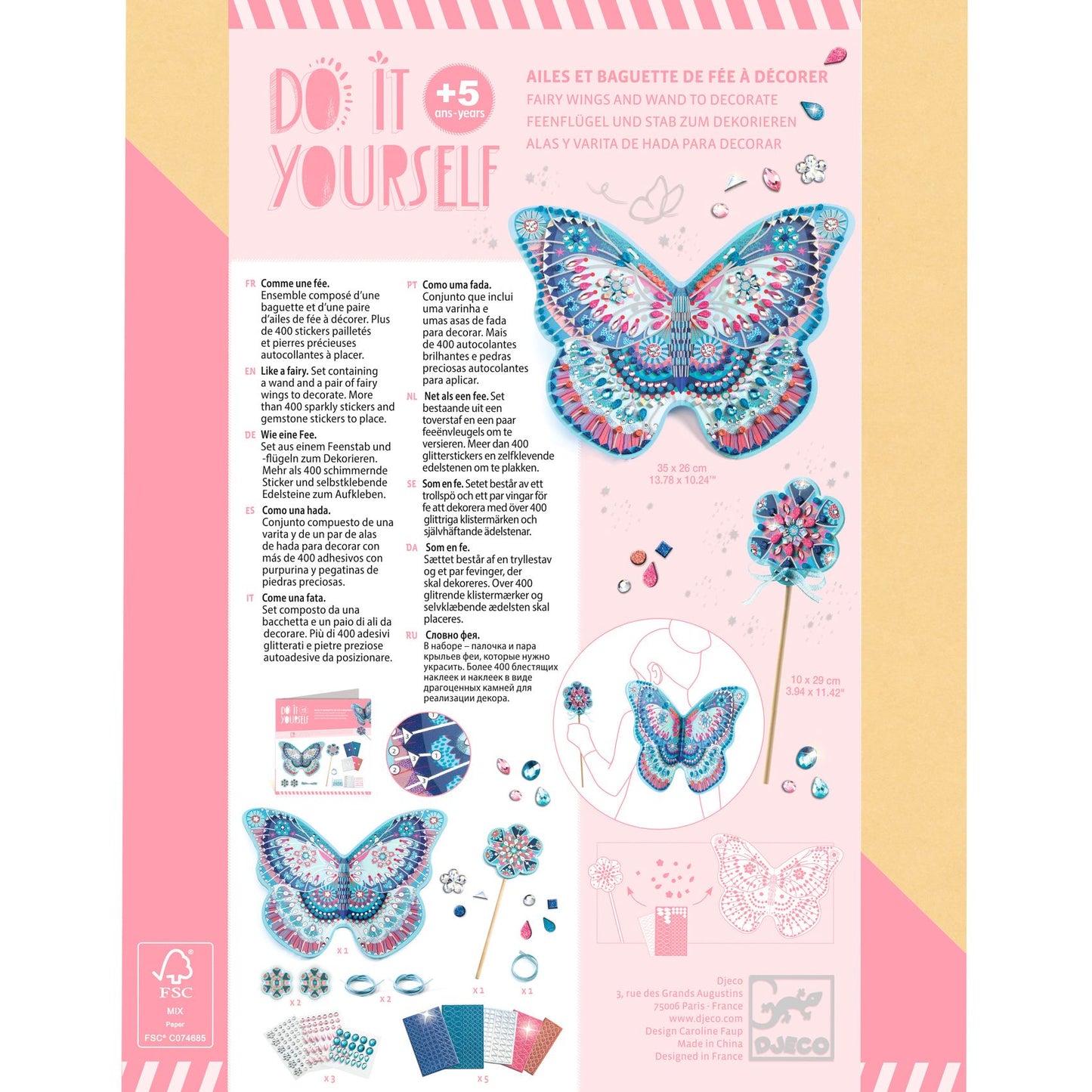 Djeco DIY Fairy Wings and Wand To Decorate Like A Fairy