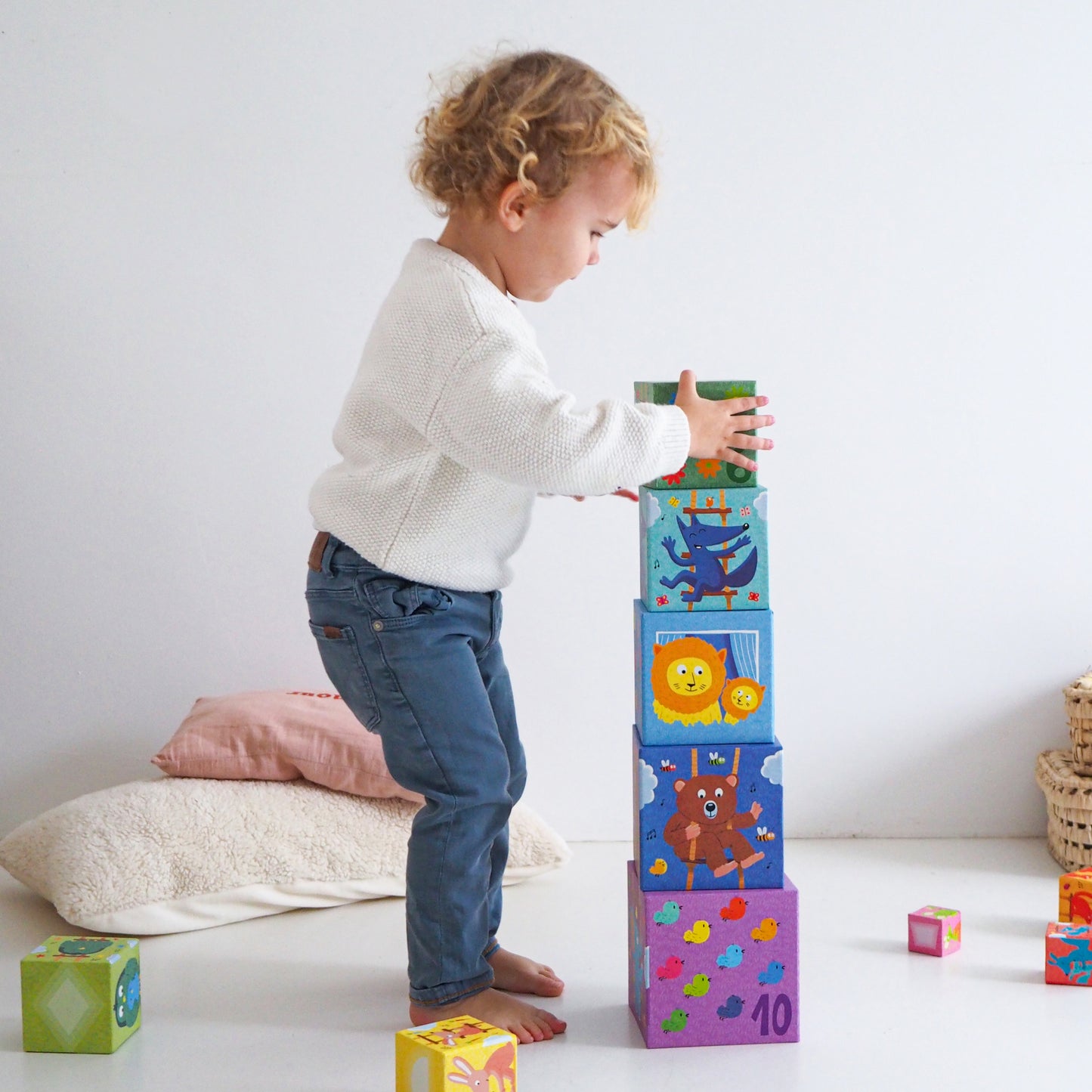 Djeco Rainbow Stacking Cubes