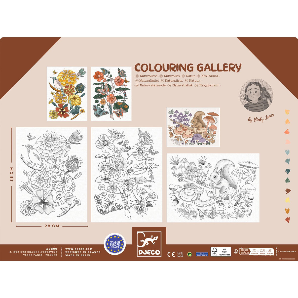 Djeco Colouring Gallery Naturalist