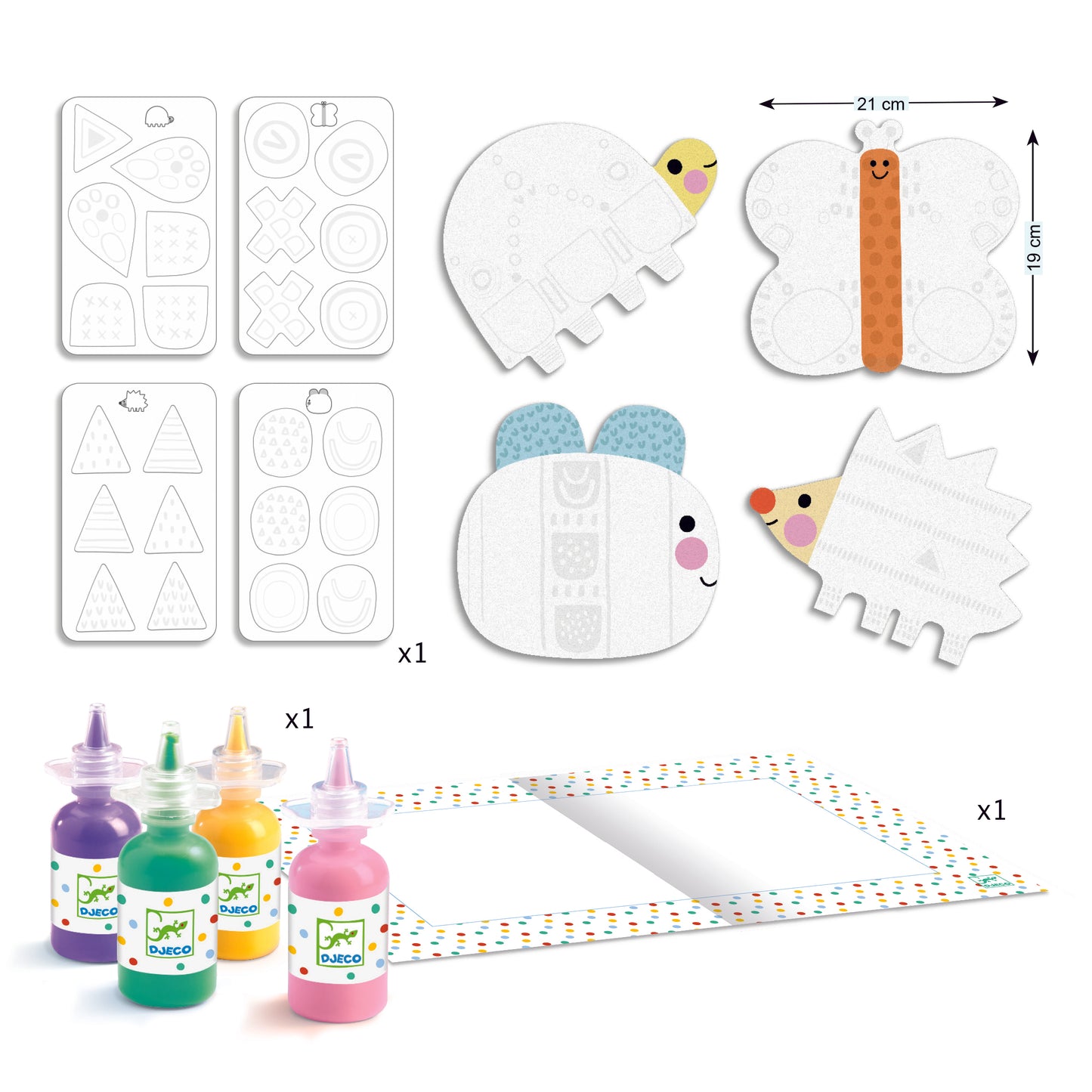 Djeco Small Forms Magic Finger Painting Kit