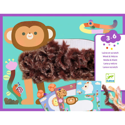 Djeco Wool & Velcro Craft Kit - Fluffy friends!