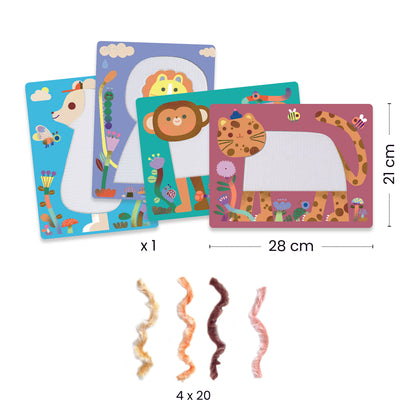 Djeco Wool & Velcro Craft Kit - Fluffy friends!