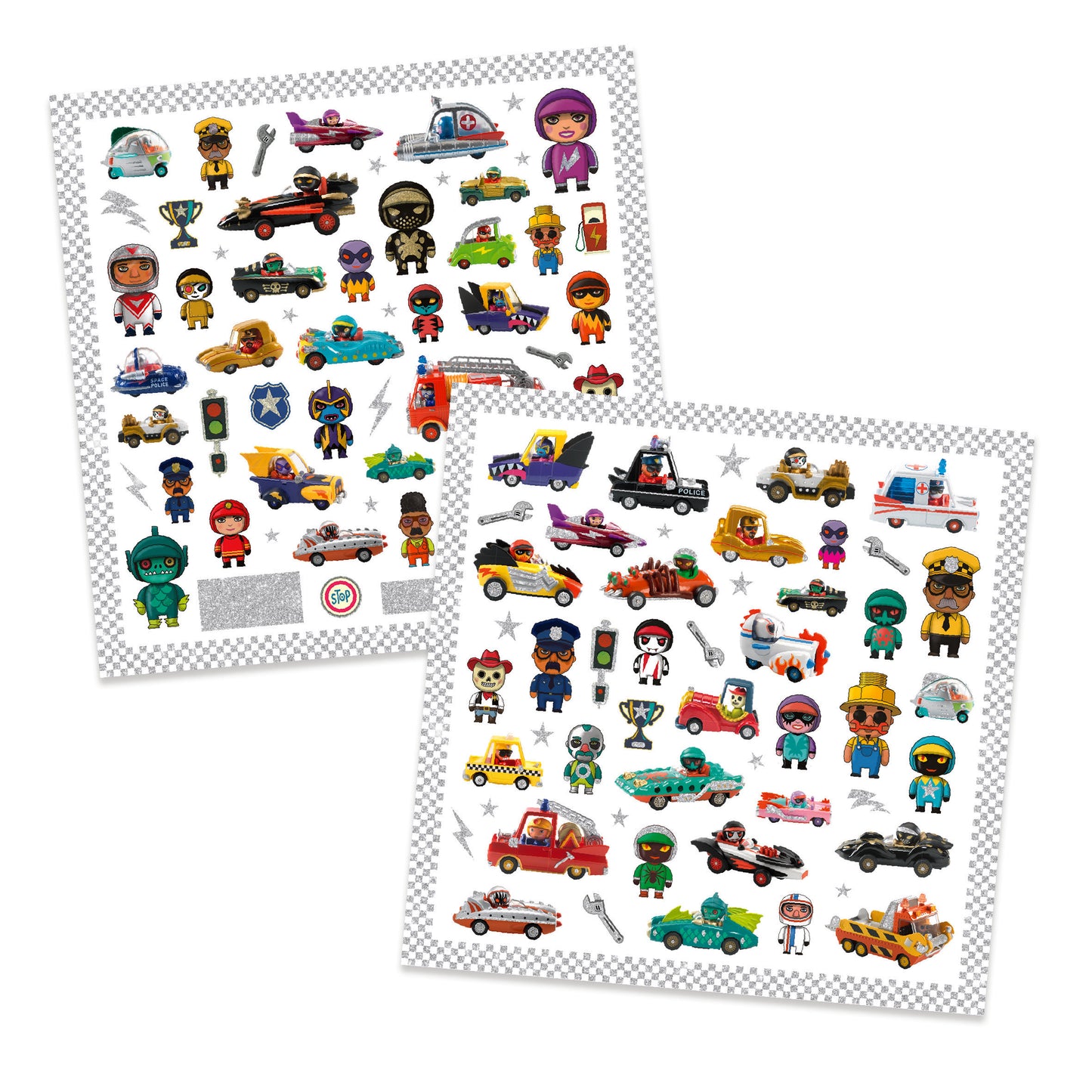 Djeco The World Of Crazy Motors Stickers