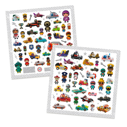 Djeco The World Of Crazy Motors Stickers