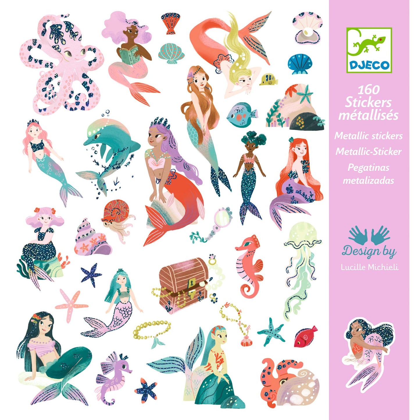 Djeco Sparkly Mermaids Stickers