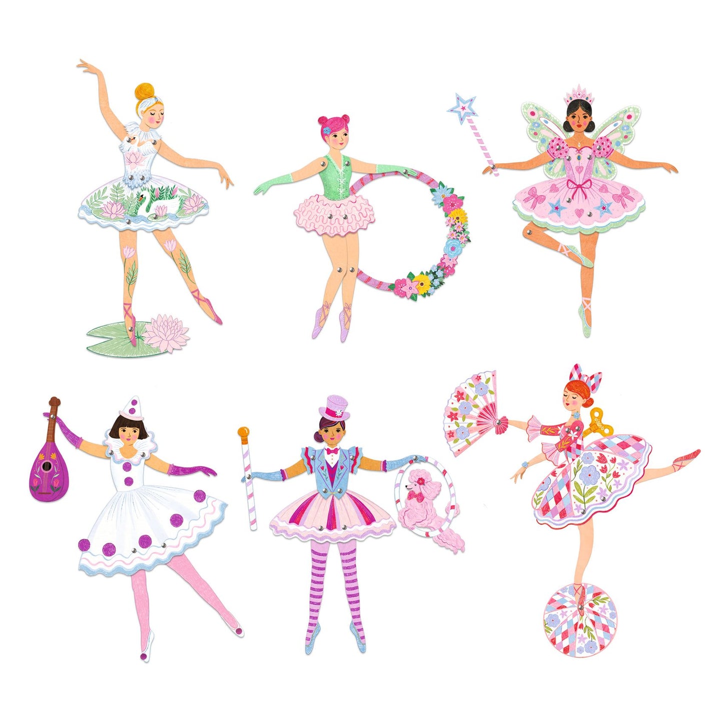 Djeco Jumping Jacks Tutus Colouring Surprises