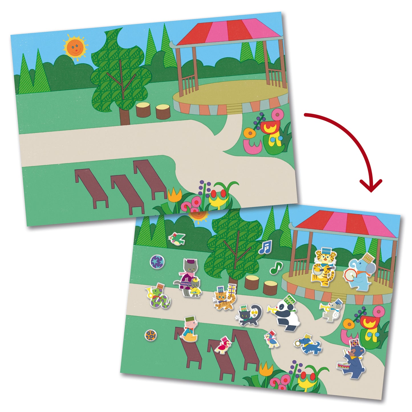 Djeco Fanfare Repositionable Stickers