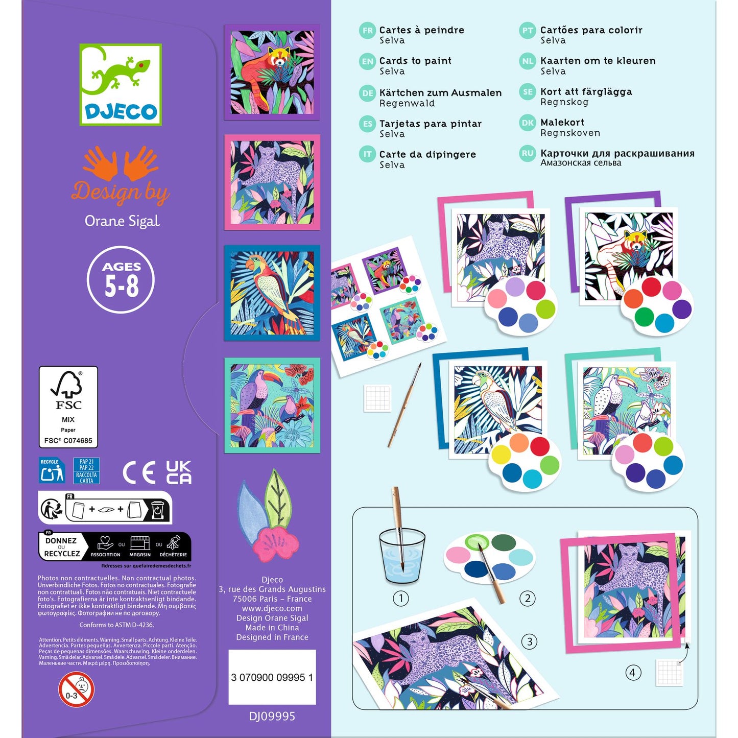 Djeco Cards To Paint Selva