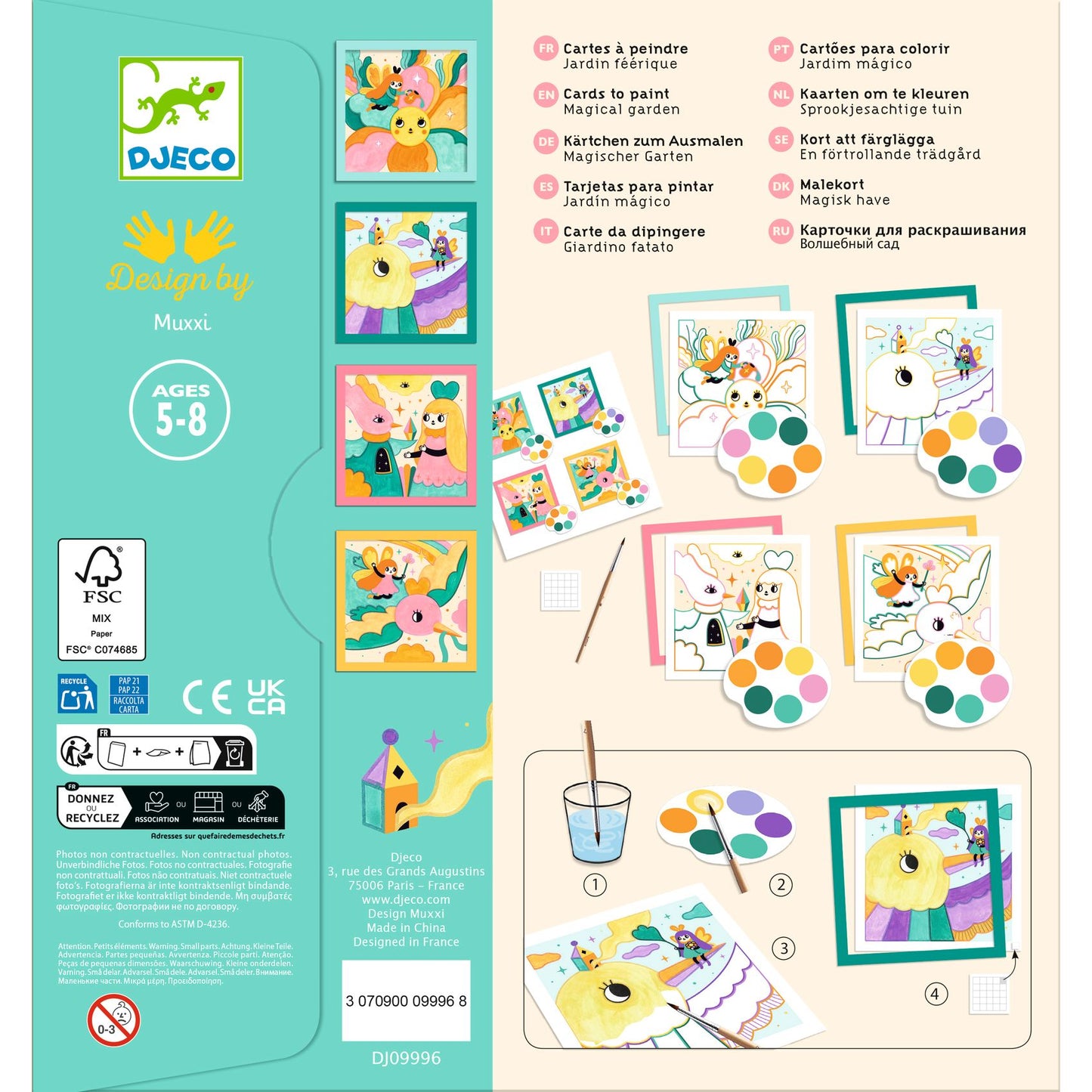 Djeco Cards To Paint Magical Garden