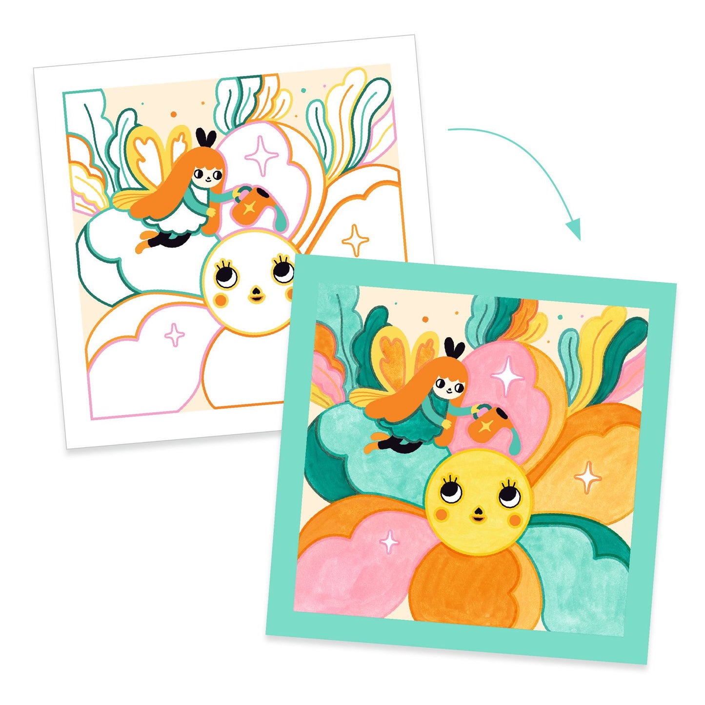 Djeco Cards To Paint Magical Garden