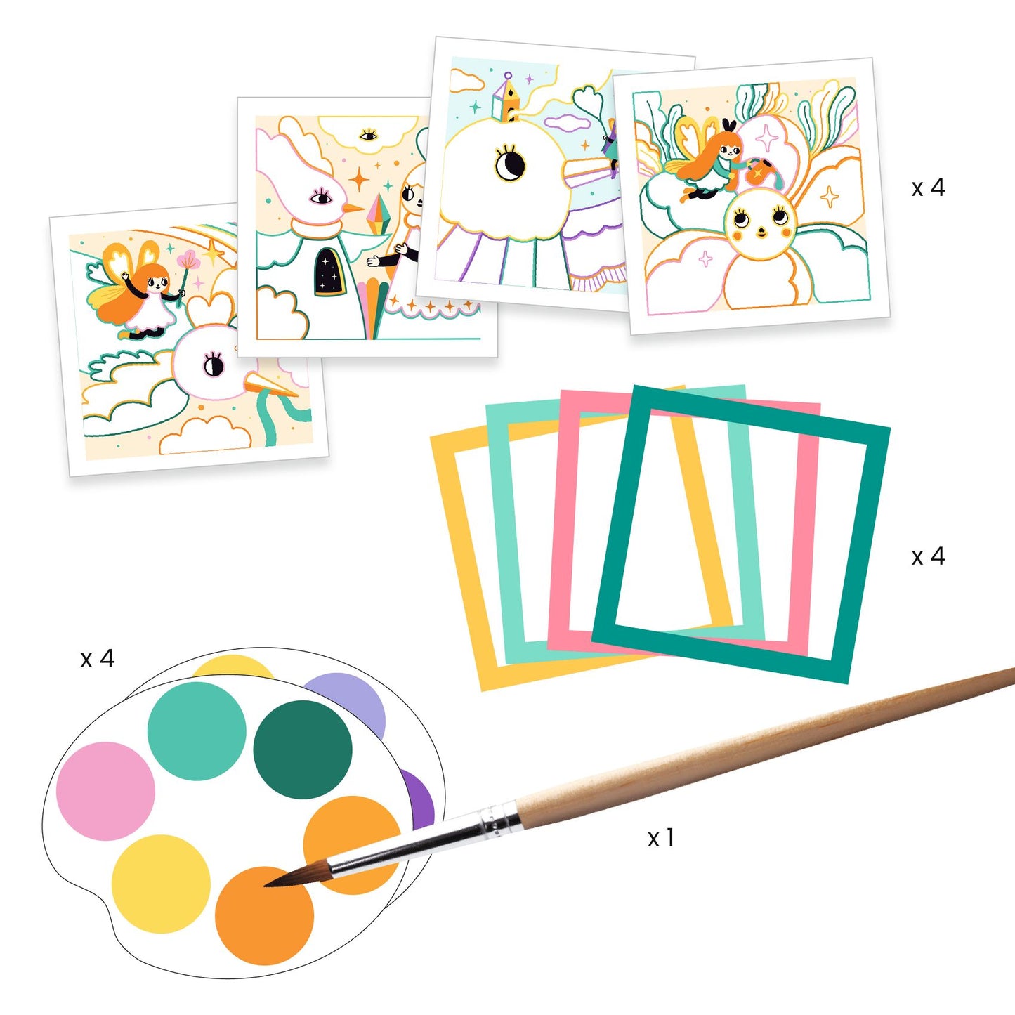 Djeco Cards To Paint Magical Garden