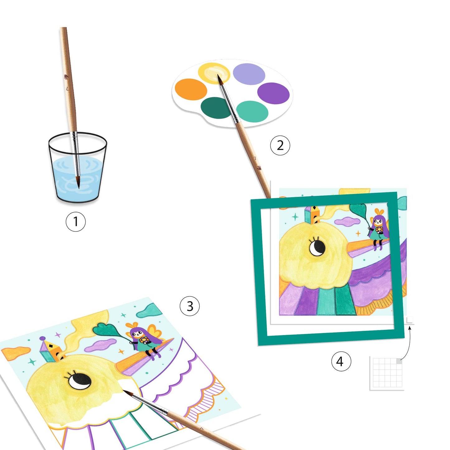 Djeco Cards To Paint Magical Garden