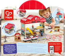 Hape Portable Train Station Set