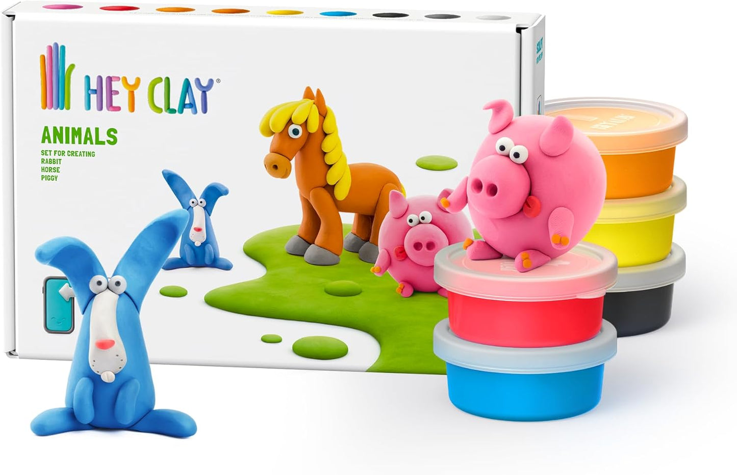 Hey Clay Animals 6 Can Set
