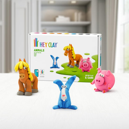 Hey Clay Animals 6 Can Set