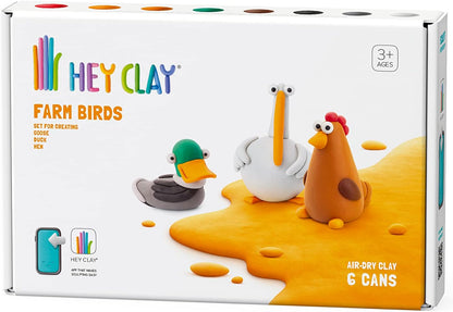 Hey Clay Farm Birds 6 Can Set