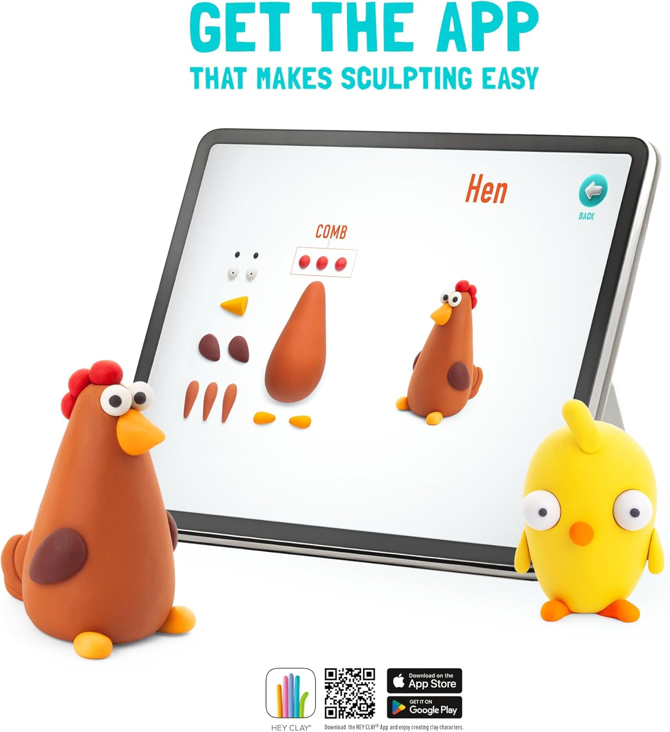 Hey Clay Farm Birds 6 Can Set