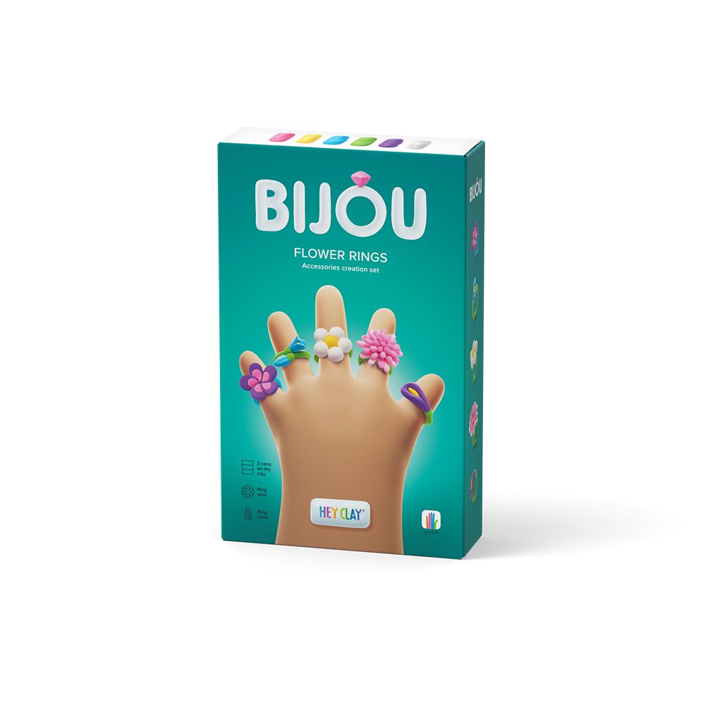 Hey Clay Bijou Flower Rings 5 cans