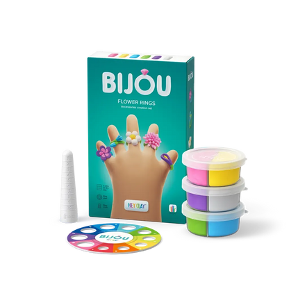Hey Clay Bijou Flower Rings 5 cans