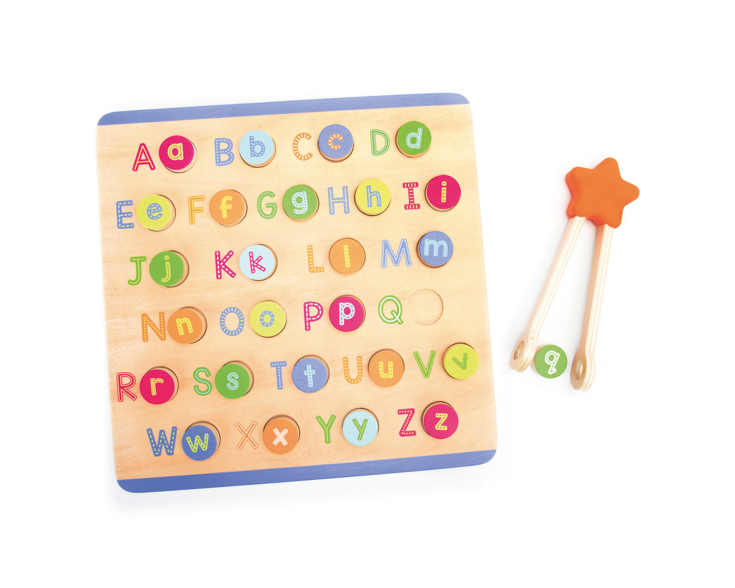 Learning Resources ABC Letter Sounds Puzzle 2-in-1 Wooden Alphabet Board