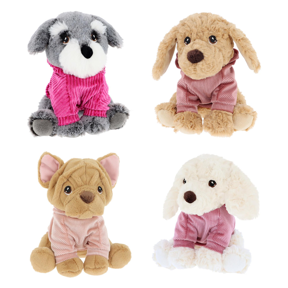 Keel Toys 18cm Keeleco Puppy in Hoodie 4 Asstd