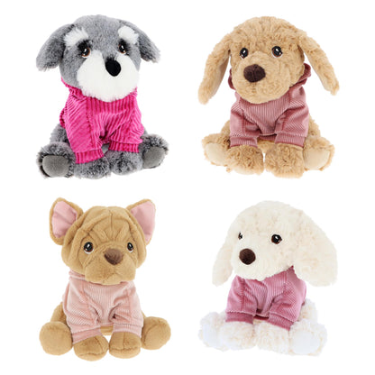 Keel Toys 18cm Keeleco Puppy in Hoodie 4 Asstd