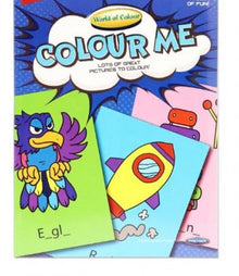 World of Colour A4 96Pg Perforated Colouring Book Alphabet Fun