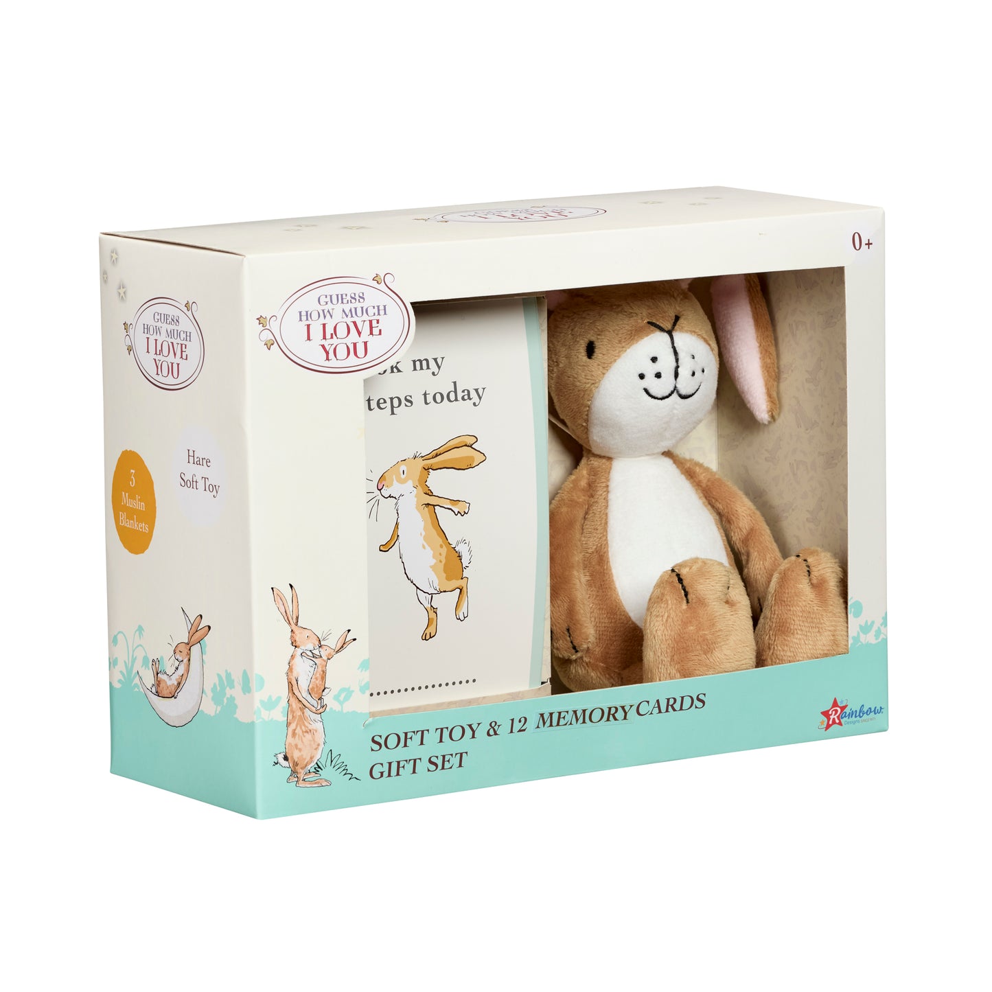 Rainbow Designs  Guess How Much I Love You Toy with Milestone Cards