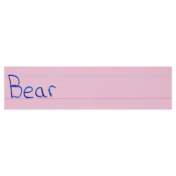 Clever Kidz Pkt30 WipeOff Phrase Strips 3''X12''  Coloured