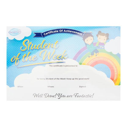 Clever Kidz Pkt25 Reward Certificates  Student Of The Week