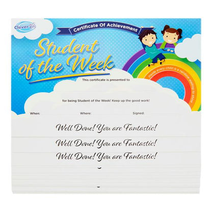 Clever Kidz Pkt25 Reward Certificates  Student Of The Week