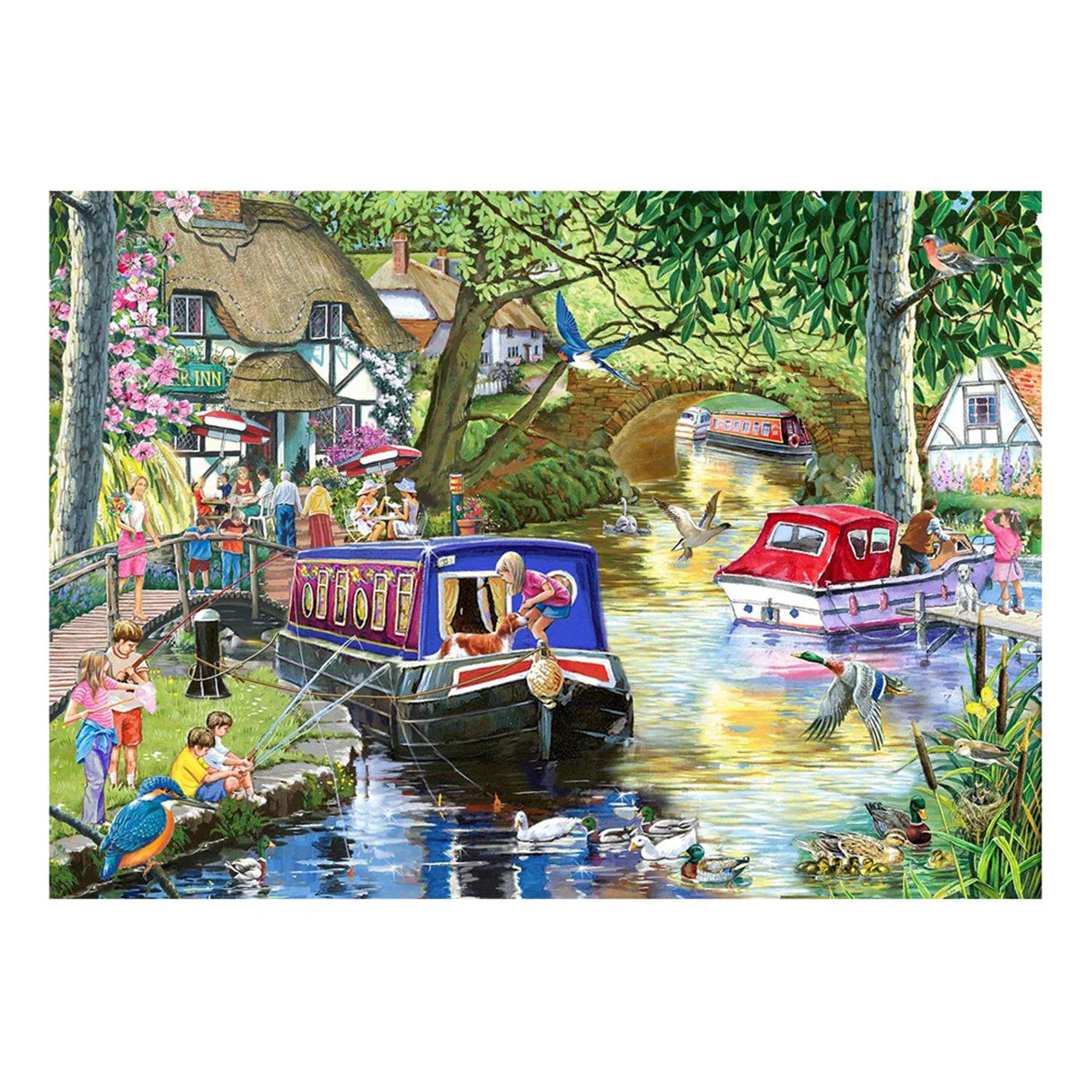 The House Of Puzzles Summer on the River 1000 Piece Puzzle