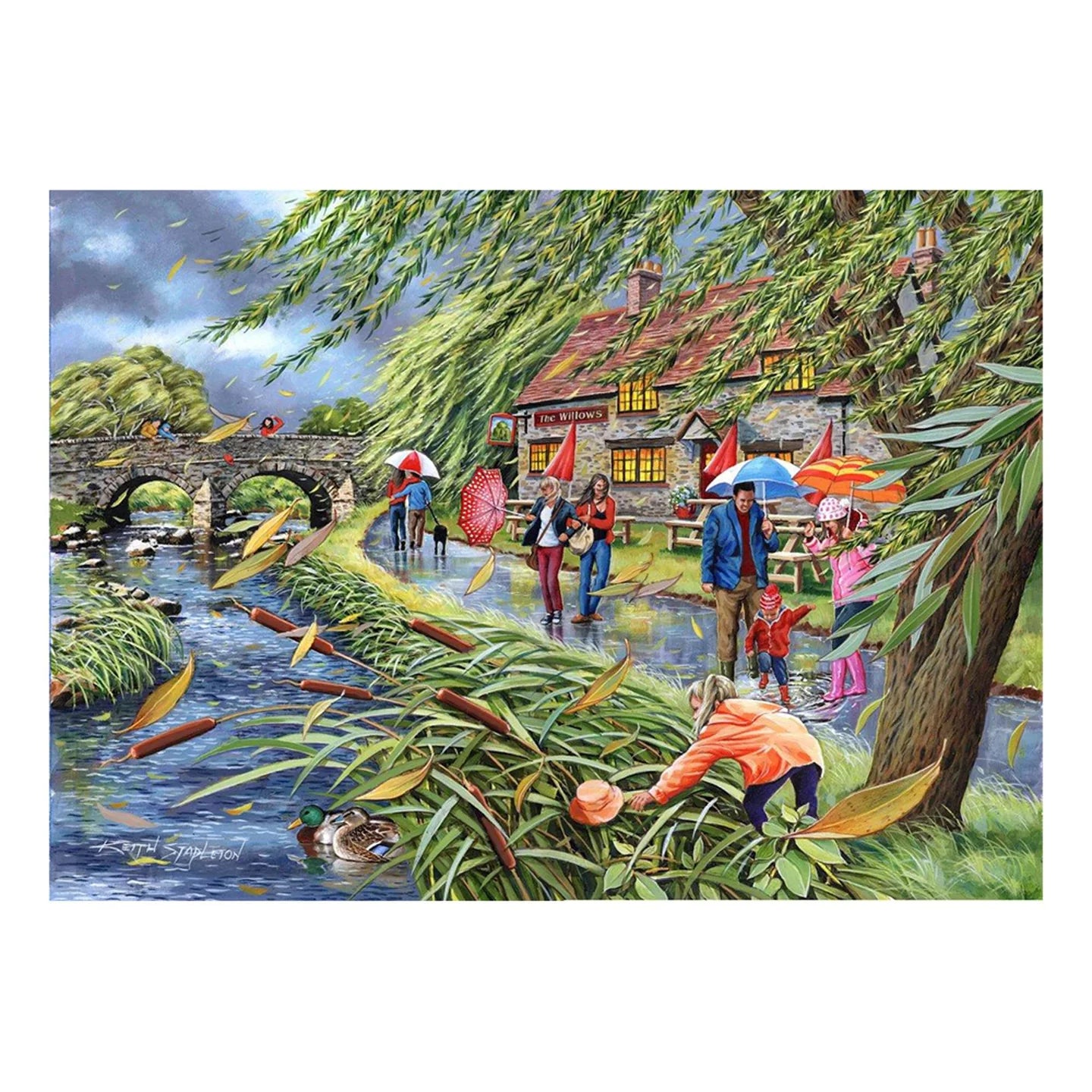The House Of Puzzles Wind at the Willows 1000 Piece Puzzle