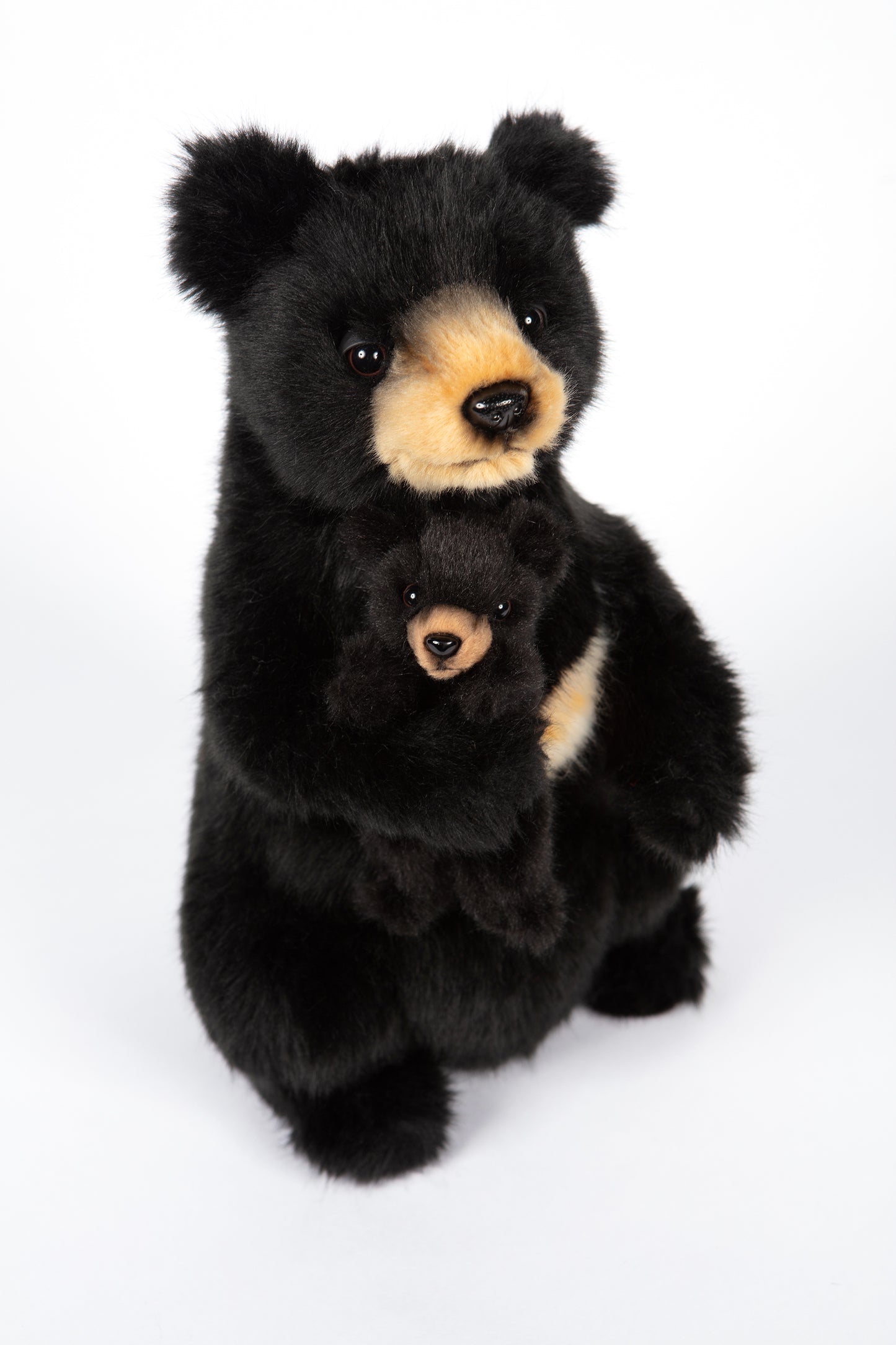 Hansa Black Bear Mama with Baby